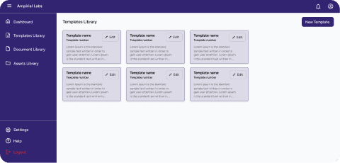 First dashboard view